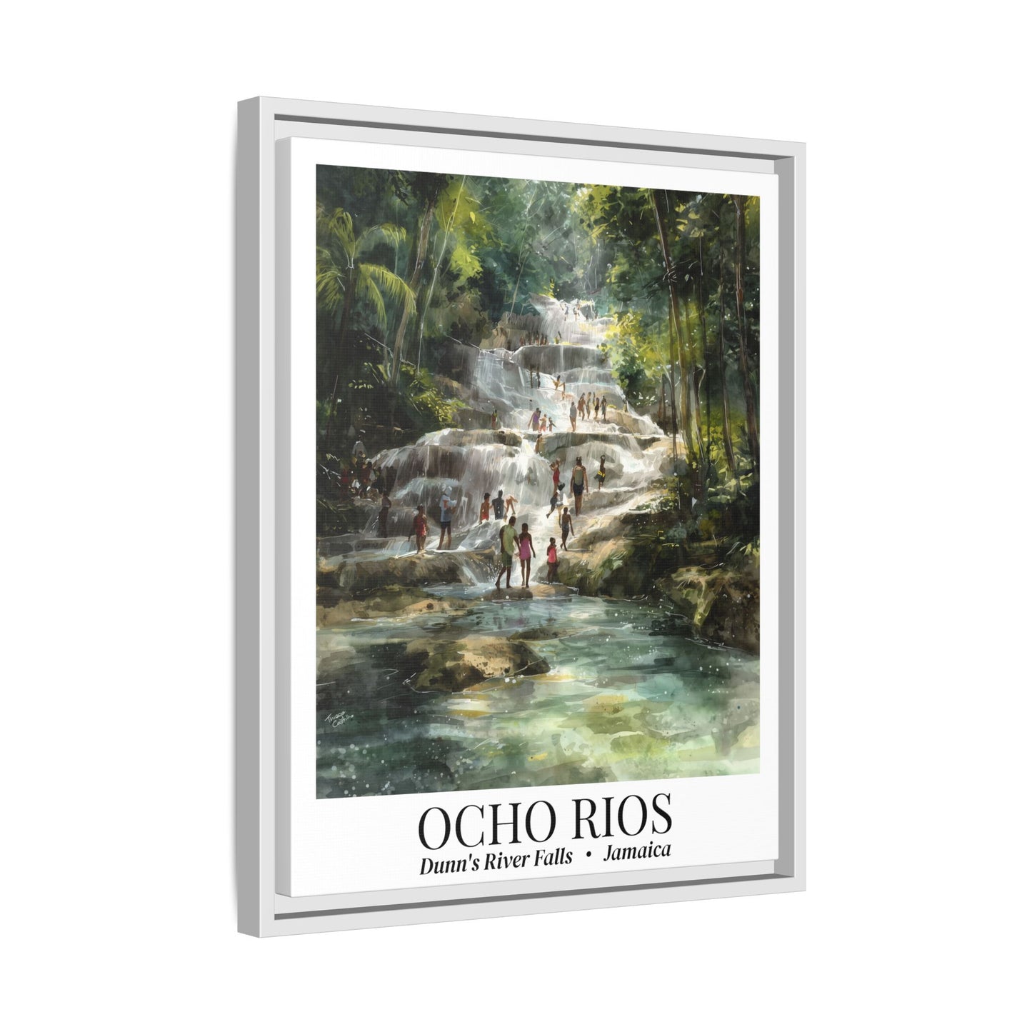 Jamaica Dunns River Falls, Ocho Rios Fine Art Canvas