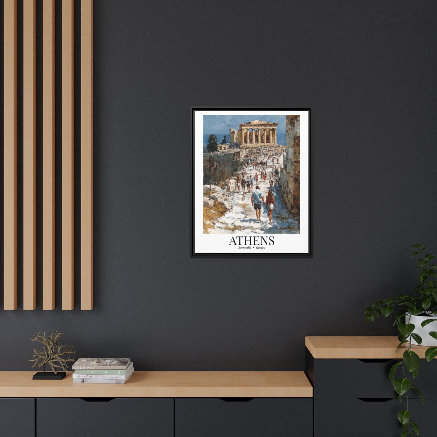 Athens Acropolis Framed Canvas Print — Travel Wall Fine Art
