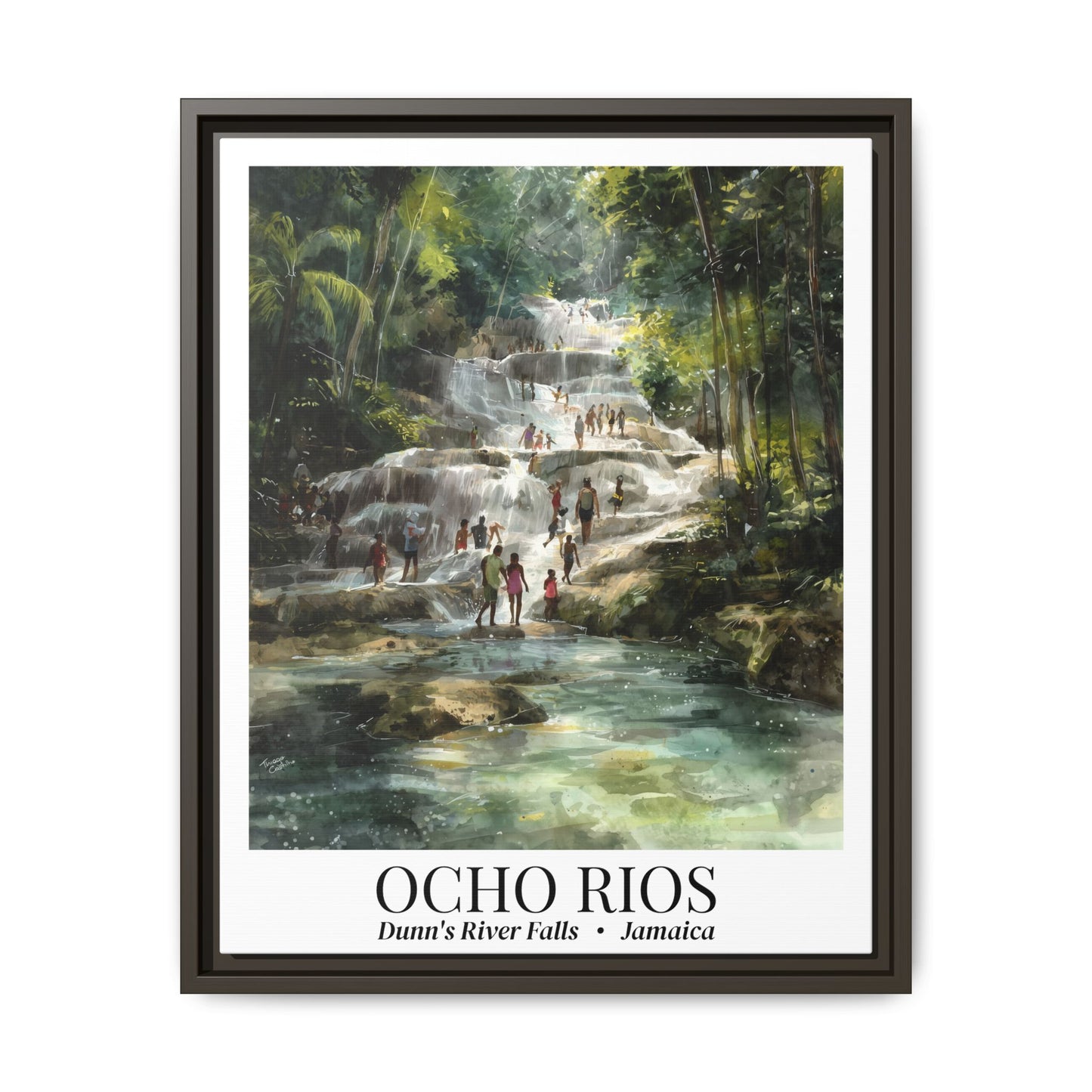 Jamaica Dunns River Falls, Ocho Rios Fine Art Canvas