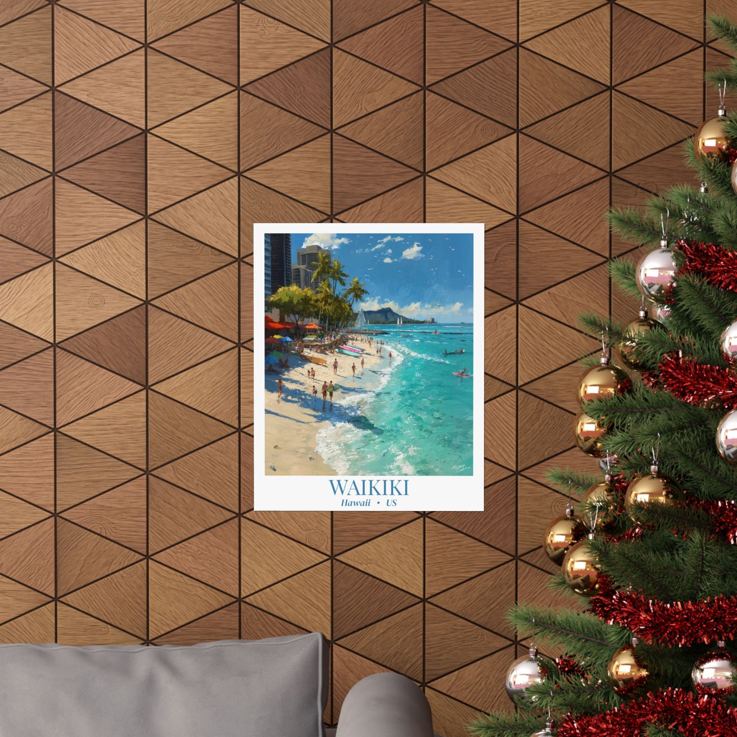 Waikiki Beach Fine Art Poster | Tropical Hawaii Wall Art