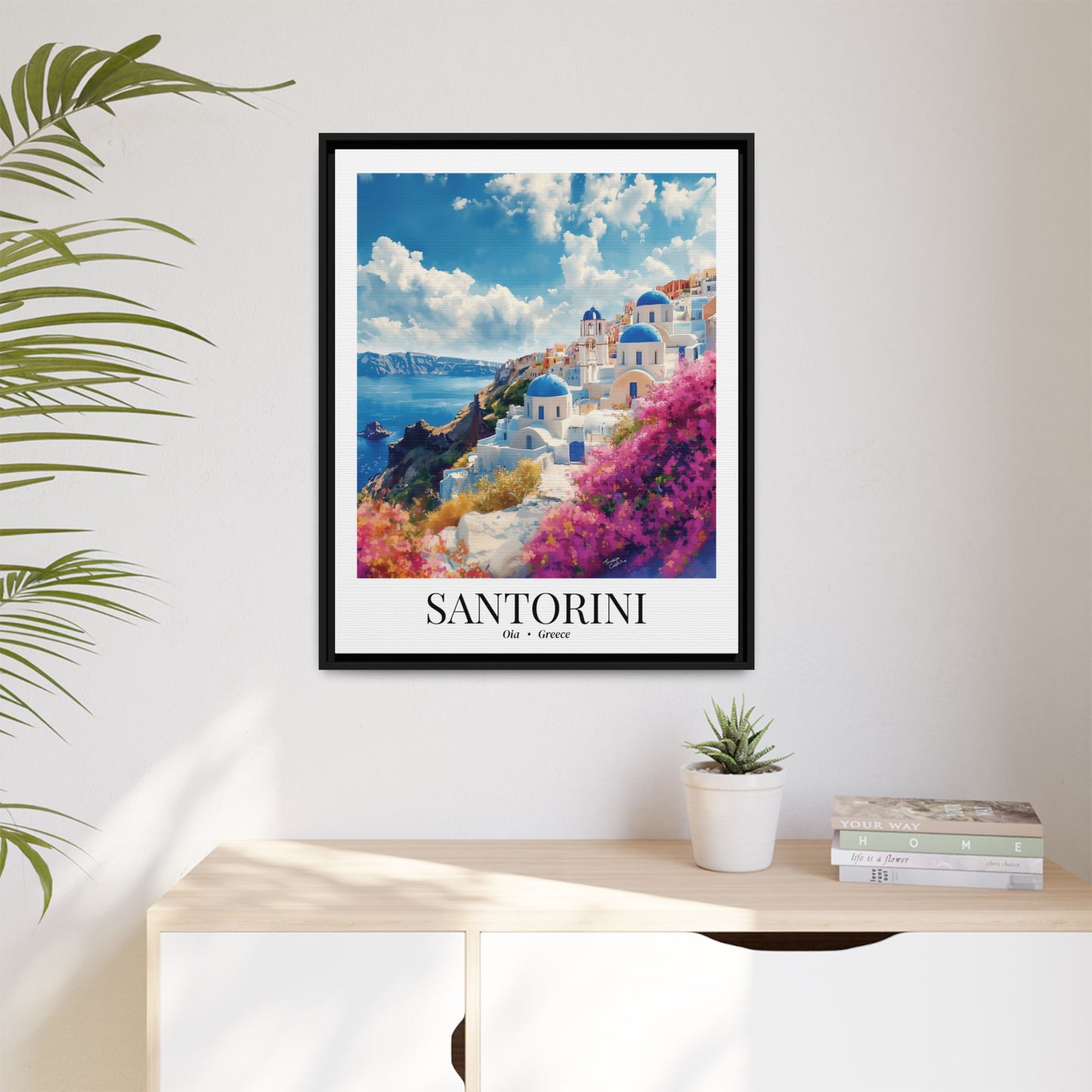 Santorini, Oia, Greece  - Impressionist Fine Art Canvas