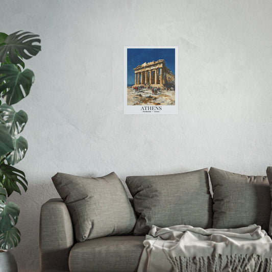 Athens Acropolis – Fine Art Poster Print, Greek Cruise Ship Port Wall Art, Ancient Ruins & Travelers Decor