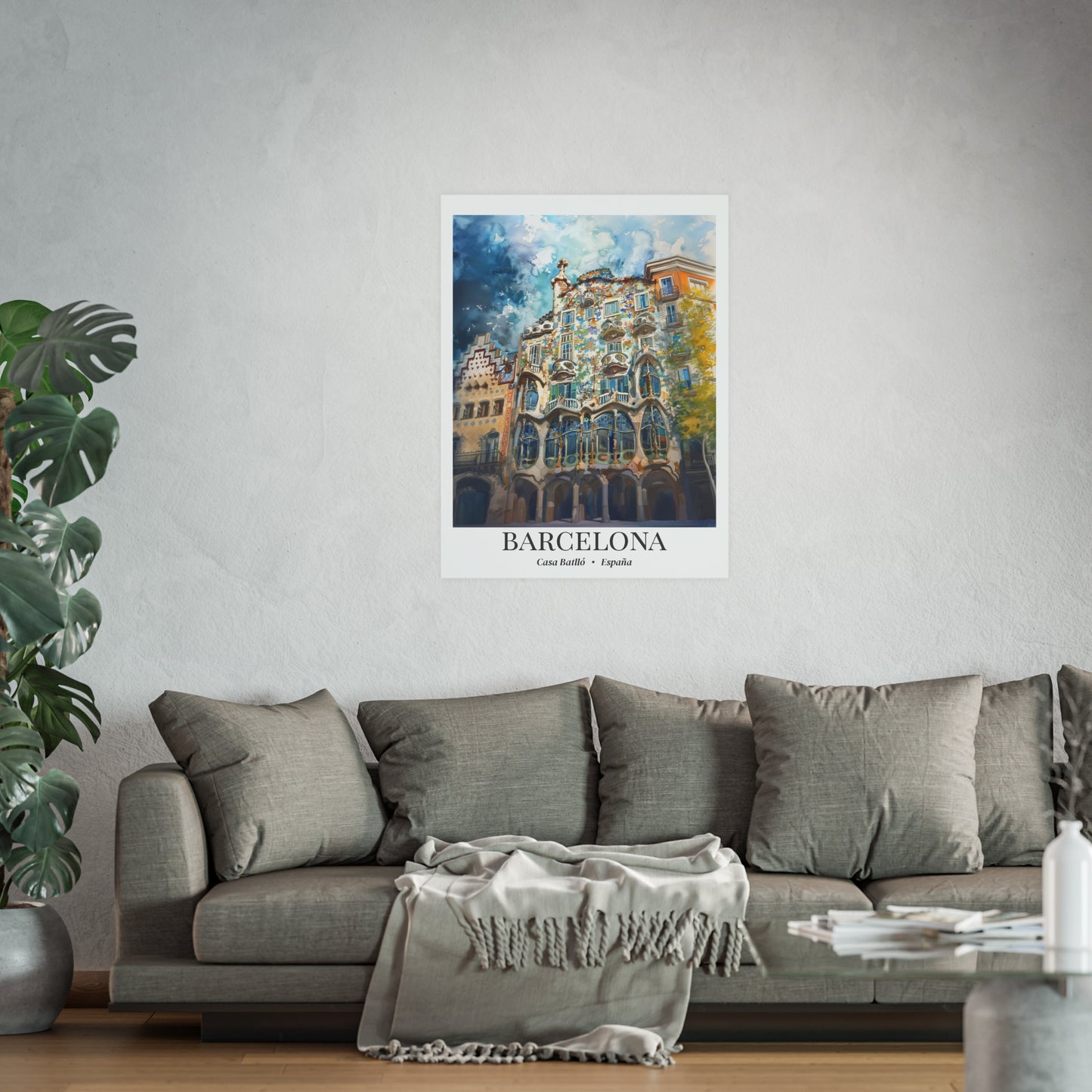 Barcelona Casa Batlló – Fine Art Poster Print, Cruise Ship Vacation, Wall Art, Gaudí Architecture Decor